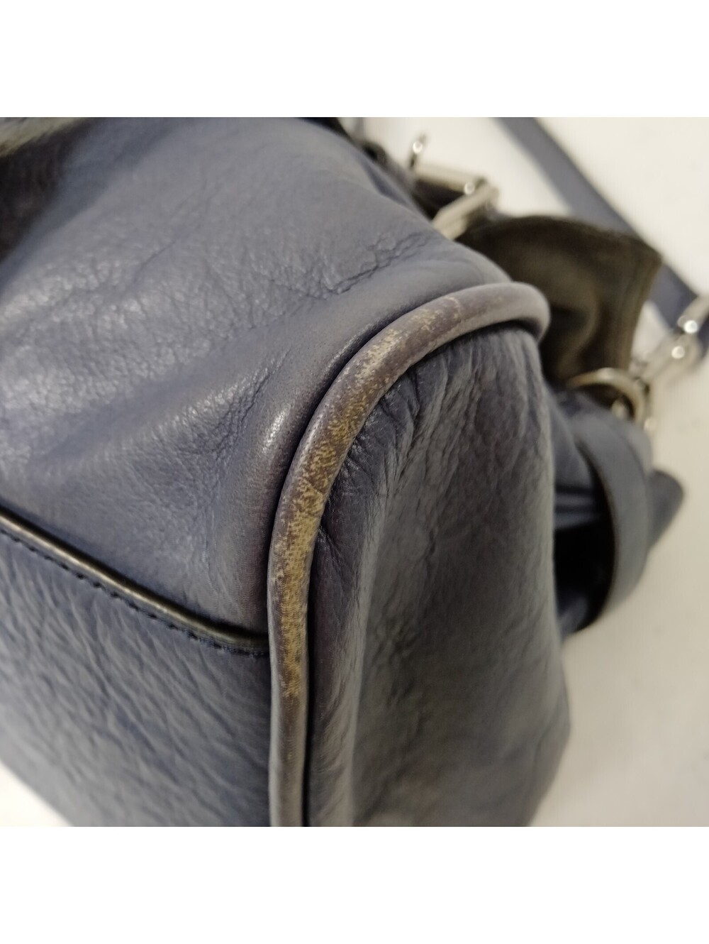Mulberry Bayswater Hand Bag Navy Blue Leather Shoulder Strap Pre-owned 5664983 - Picture 6 of 9